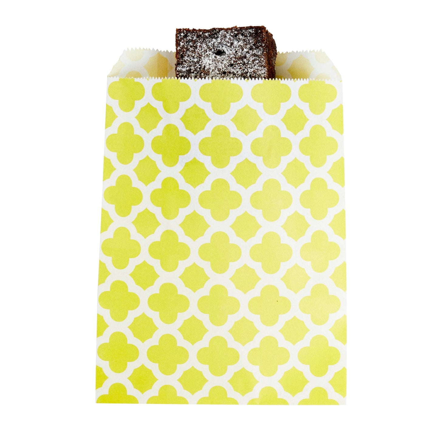Bag Tek Rectangle Yellow Paper Bag - Asian Monogram - 7" x 5" - 100 count box