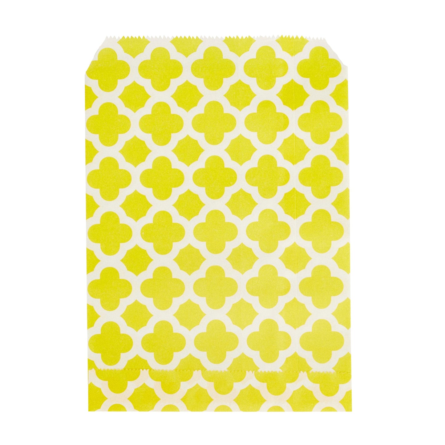Bag Tek Rectangle Yellow Paper Bag - Asian Monogram - 7" x 5" - 100 count box