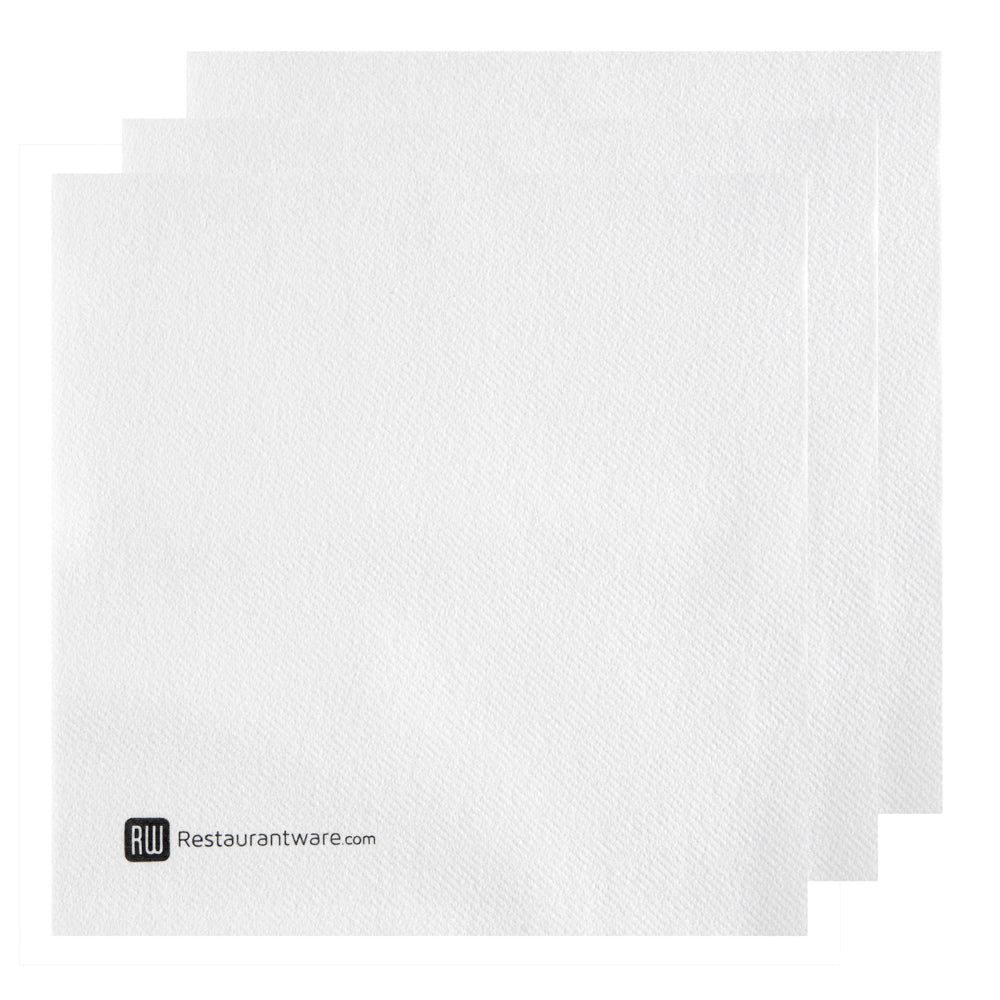 Luxenap Square Pure White Paper Napkin - Air Laid - 15 3/4" x 15 3/4" - 25 count box