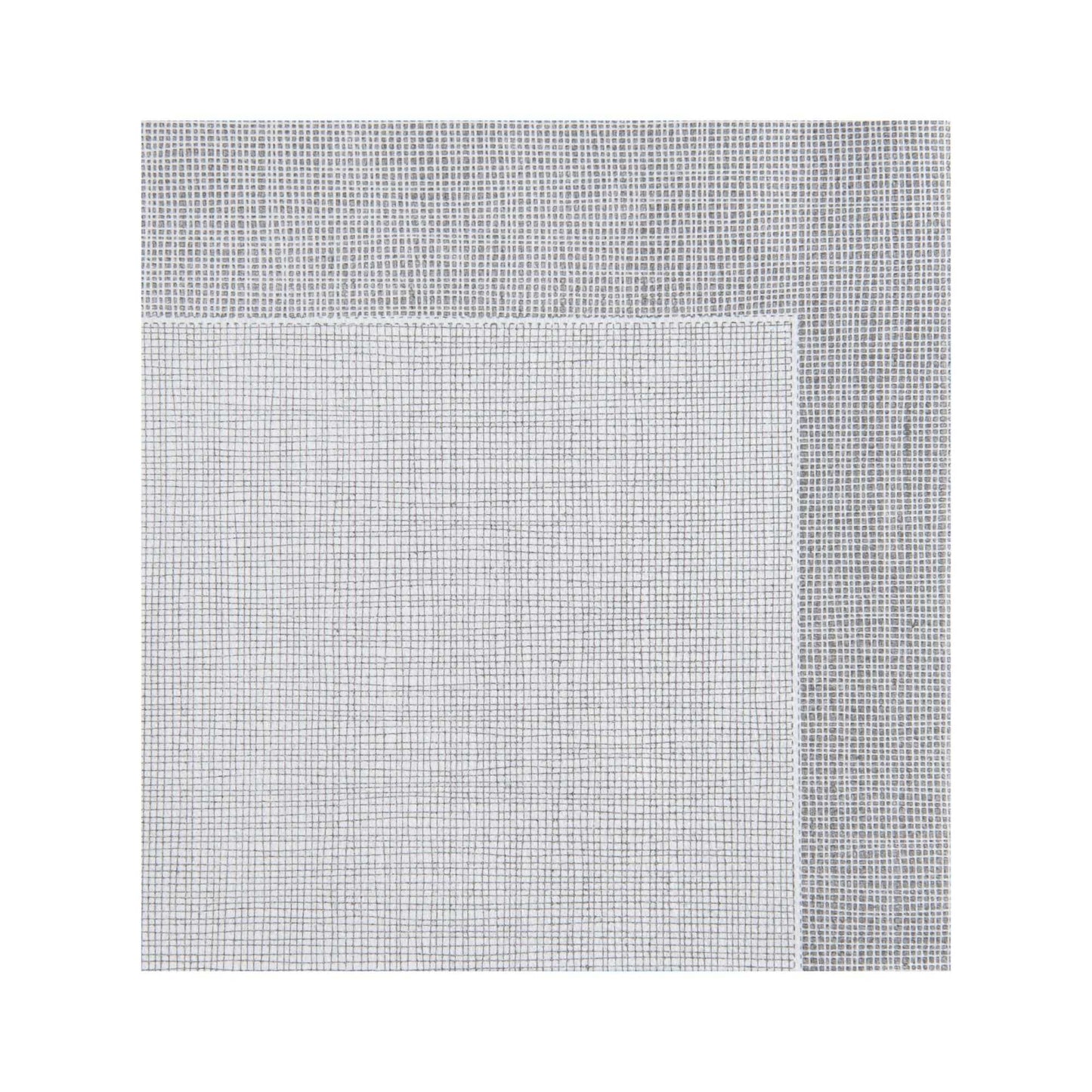 Luxenap Square White Paper Napkin - Air Laid, with Gray Threads - 15 3/4" x 15 3/4" - 25 count box