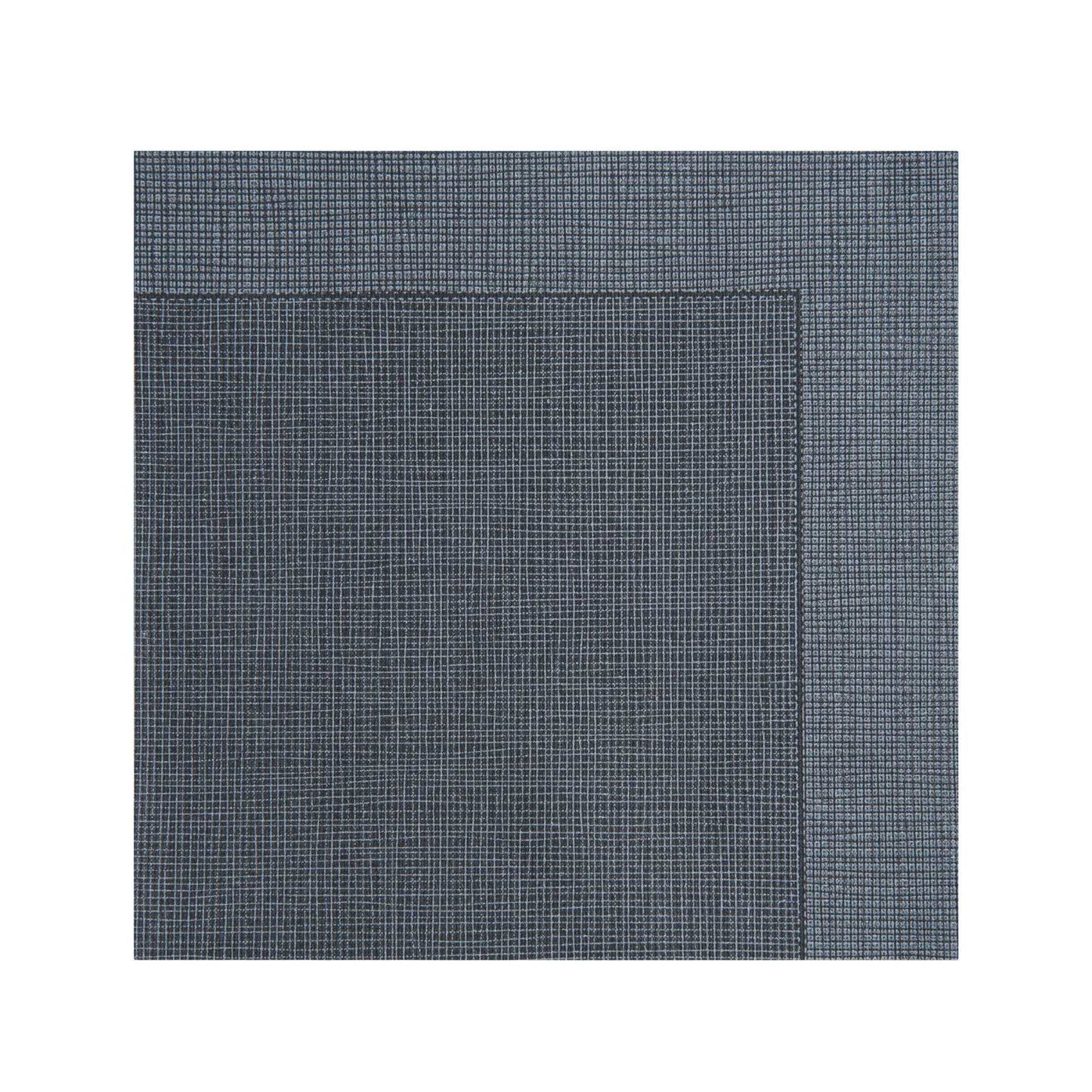Luxenap Square Black Paper Napkin - Air Laid, with White Threads - 15 3/4" x 15 3/4" - 25 count box