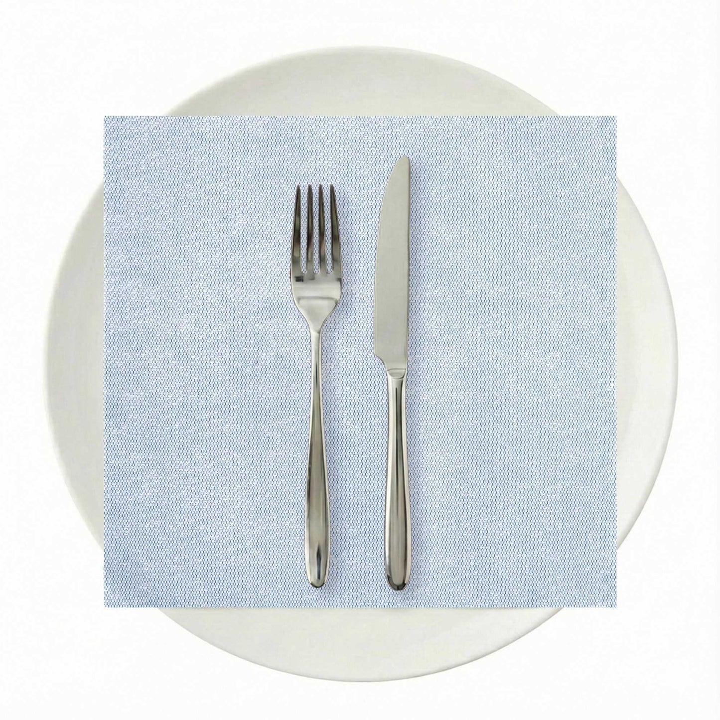 Luxenap Square Blue Denim Paper Napkin - Air Laid - 15 3/4" x 15 3/4" - 25 count box