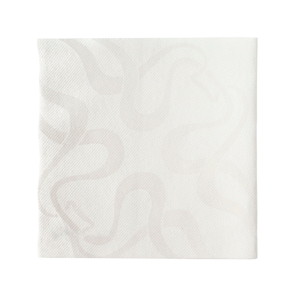 Luxenap Square Vintage White Paper Napkin - Air Laid - 15 3/4" x 15 3/4" - 25 count box