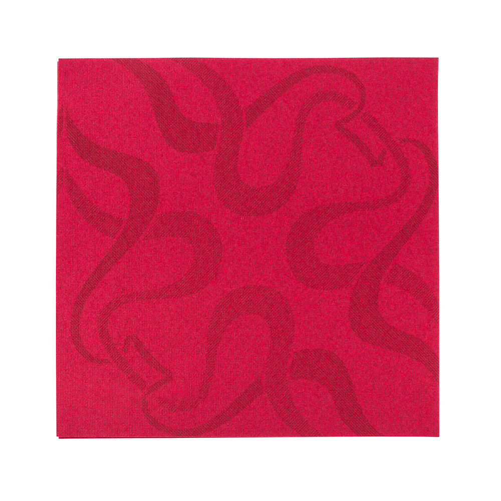 Luxenap Square Vintage Bordeaux Paper Napkin - Air Laid - 15 3/4" x 15 3/4" - 25 count box