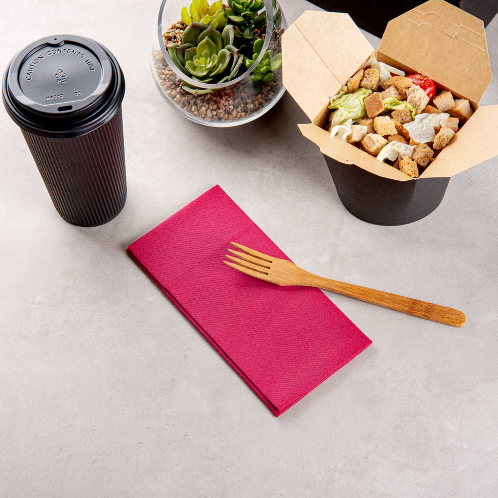 Luxenap Square Burgundy Paper Napkin - Air Laid, Kangaroo - 15 3/4" x 15 3/4" - 40 count box