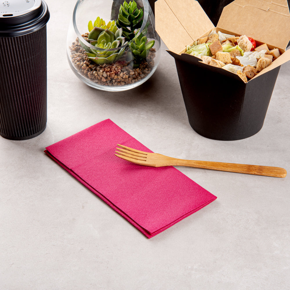Luxenap Square Burgundy Paper Napkin - Air Laid, Kangaroo - 15 3/4" x 15 3/4" - 40 count box