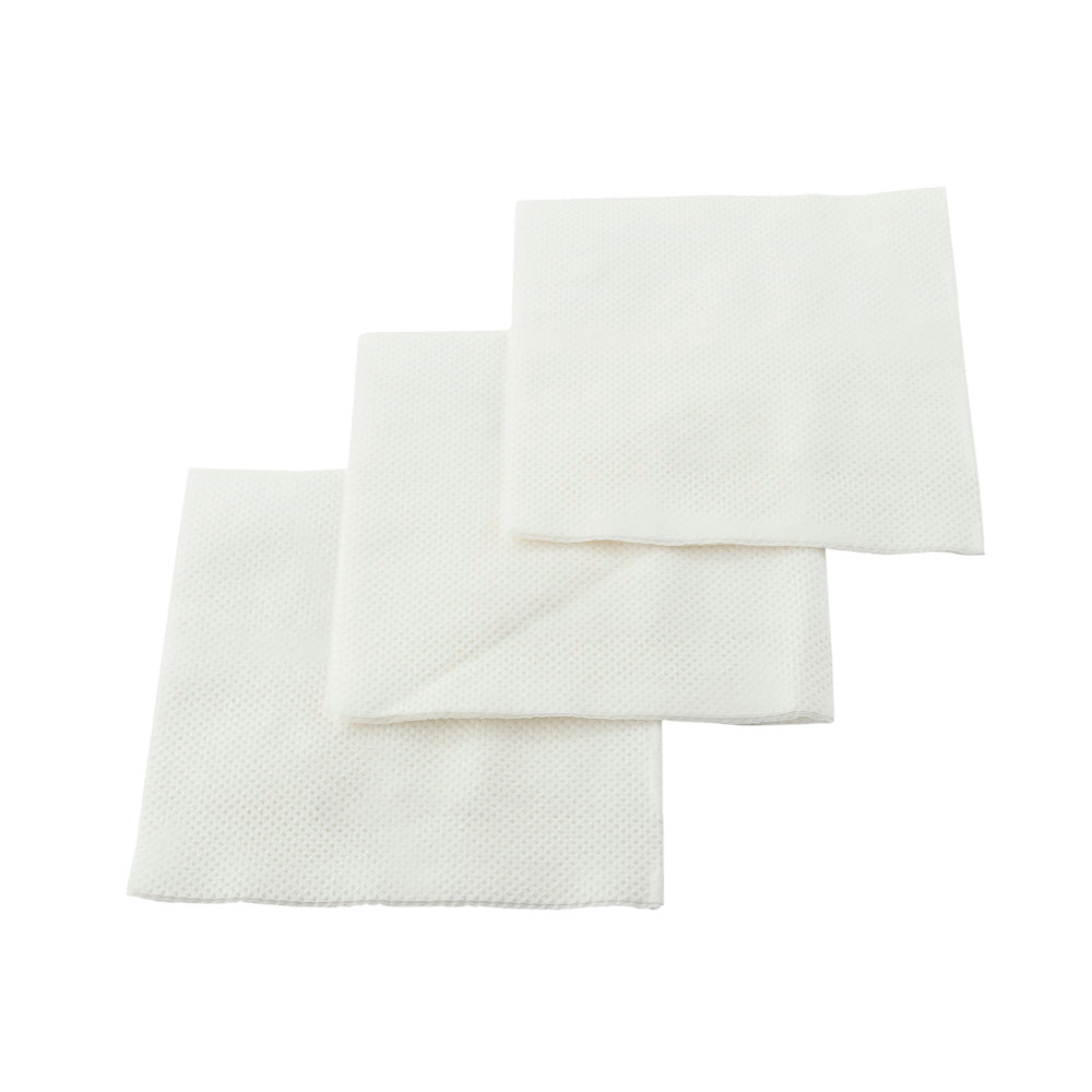 Luxenap Square White Paper Cocktail Napkin - Micropoint, 2-Ply - 7 3/4" x 7 3/4" - 100 count box