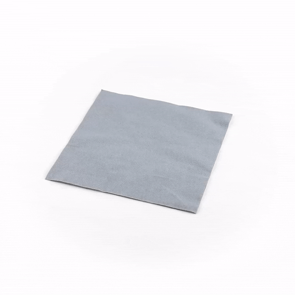 Luxenap Square Gray Paper Napkin - Micropoint, 2-Ply - 15 1/2" x 15 1/4" - 50 count box
