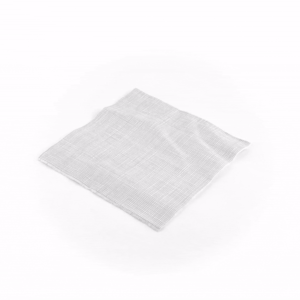 Luxenap Square White Paper Napkin - Micropoint, 2-Ply, with Gray Threads - 15 1/2" x 15 1/4" - 50 count box