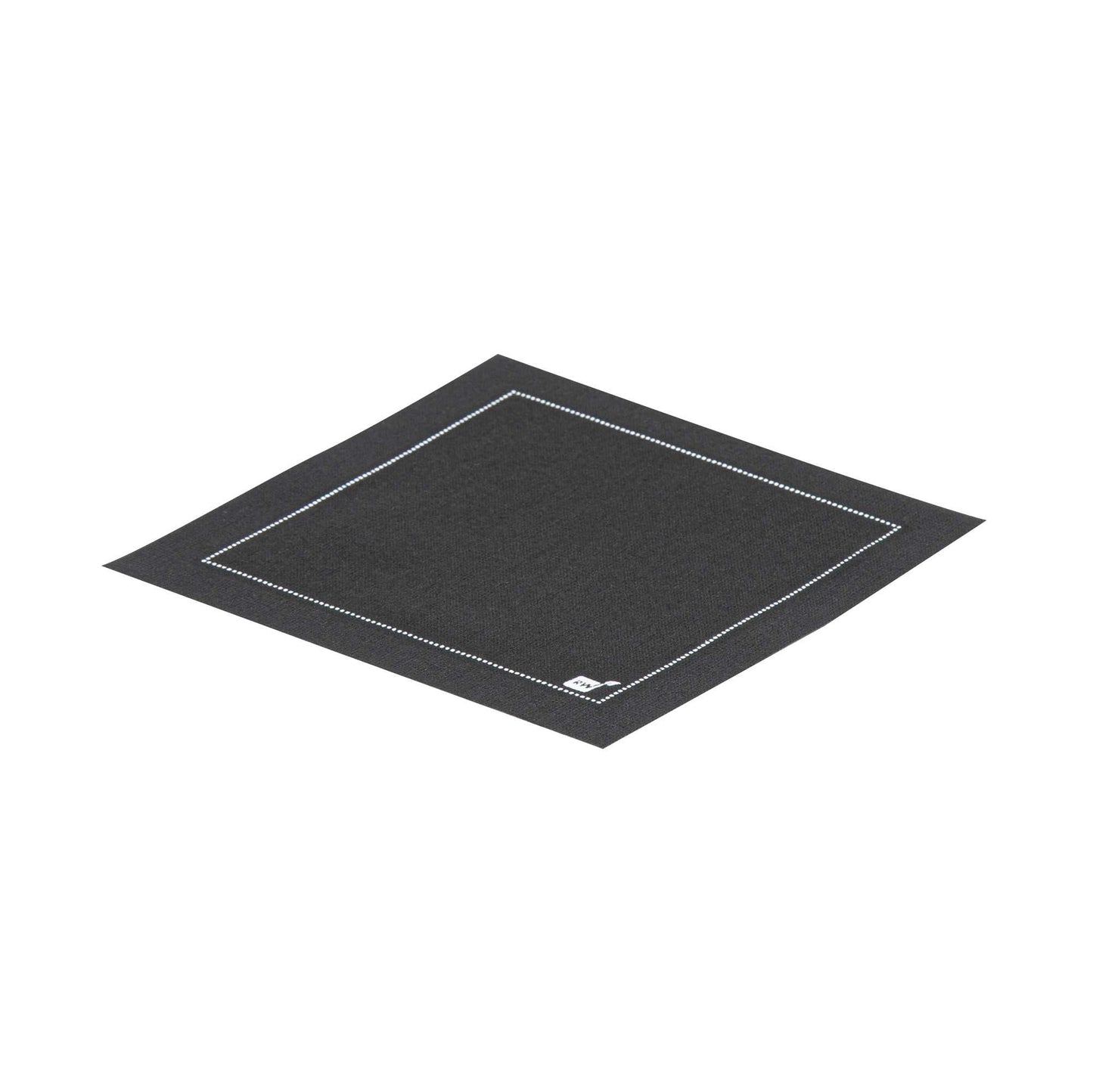 Luxenap Square Black Cotton Cocktail Napkin - Organic, Disposable - 4 1/2" x 4 1/2" - 50 count box