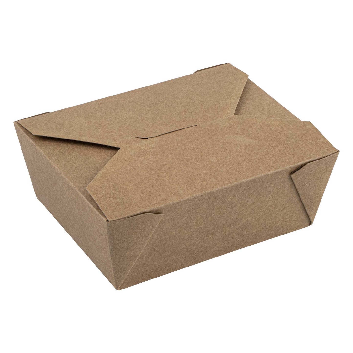 Bio Tek 45 oz Rectangle Kraft Paper #8 Bio Box Take Out Container - 6 3/4" x 5 1/2" x 2 1/2" - 200 count box