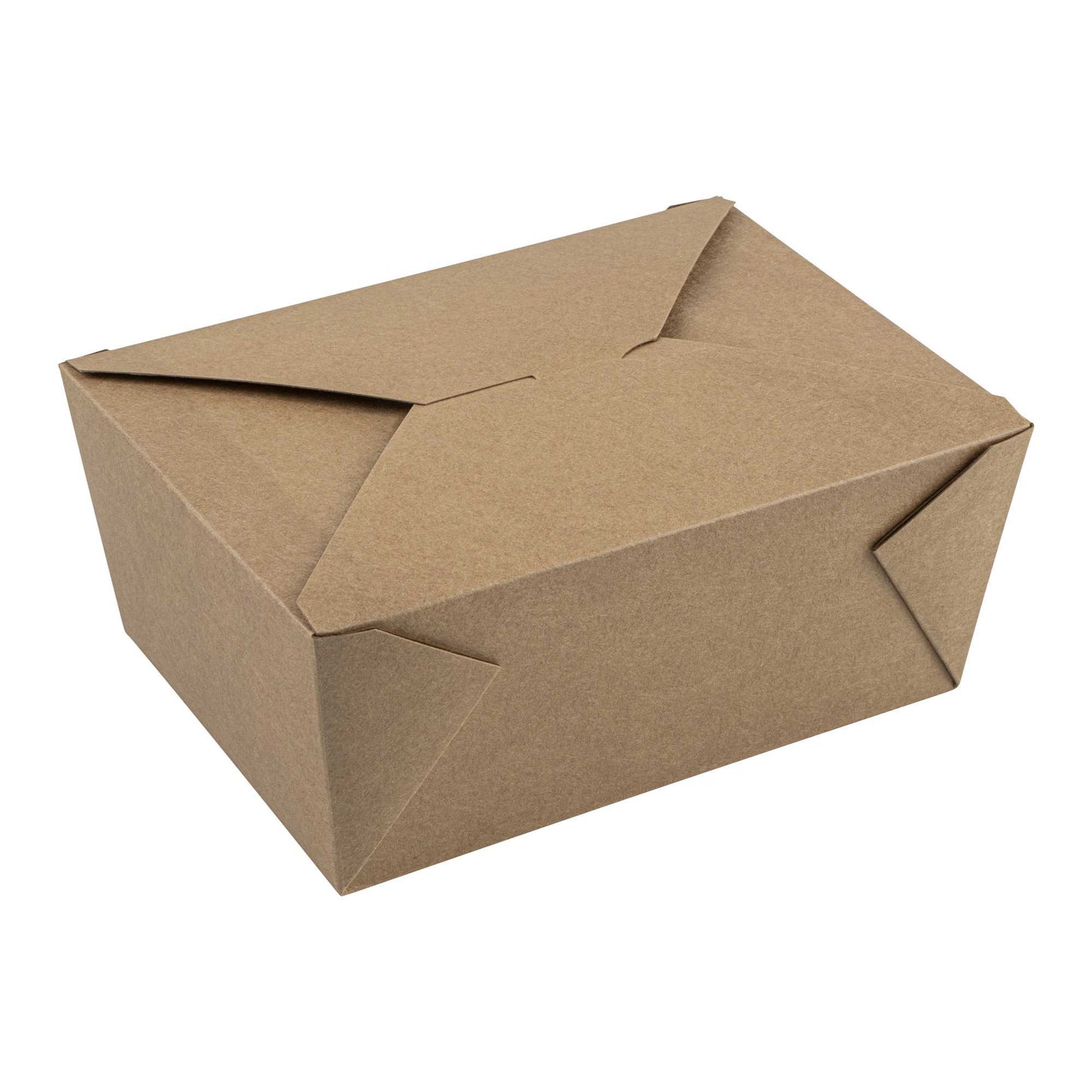Bio Tek 98 oz Rectangle Kraft Paper #4 Bio Box Take Out Container - 8 1/2" x 6 1/4" x 3 1/2" - 200 count box