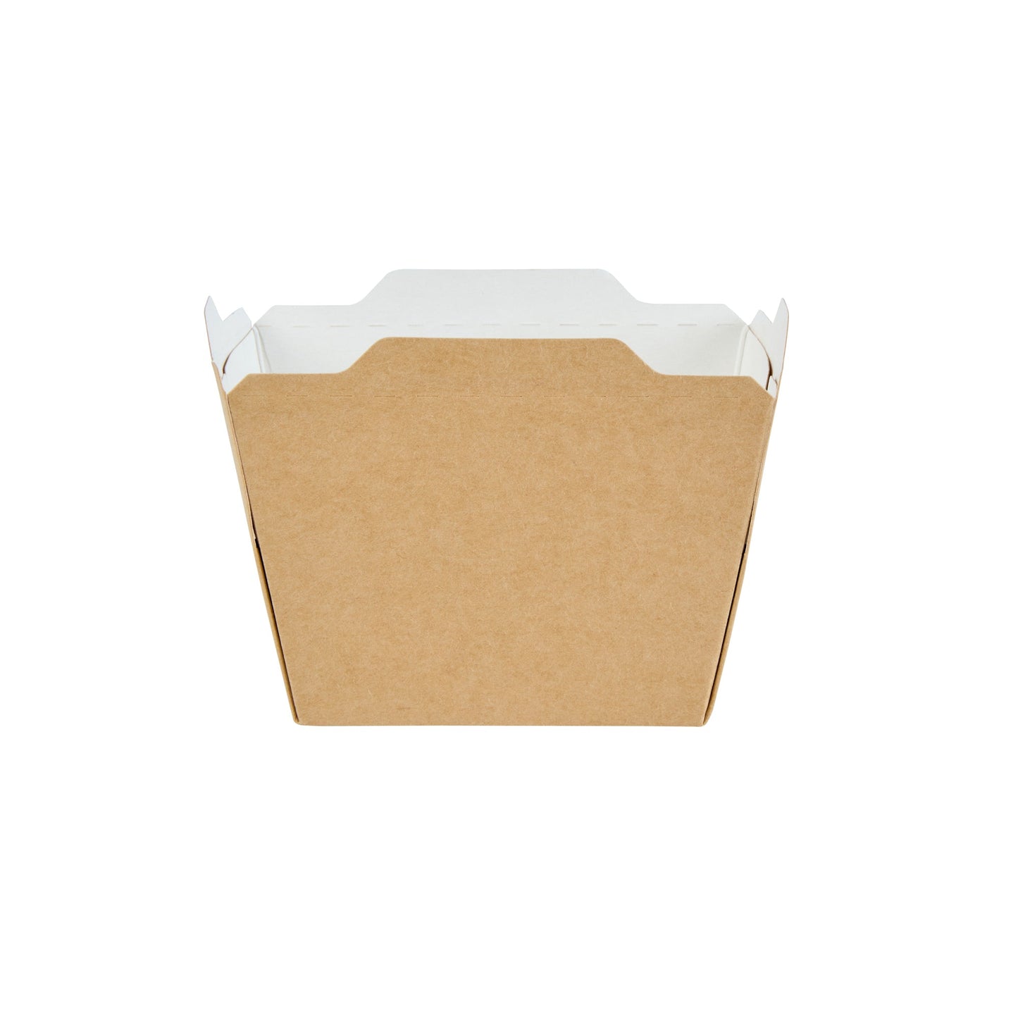 Cafe Vision 17 oz Rectangle Kraft Paper Small Click Lock Container - 4 1/4" x 3 1/4" x 2 3/4" - 200 count box