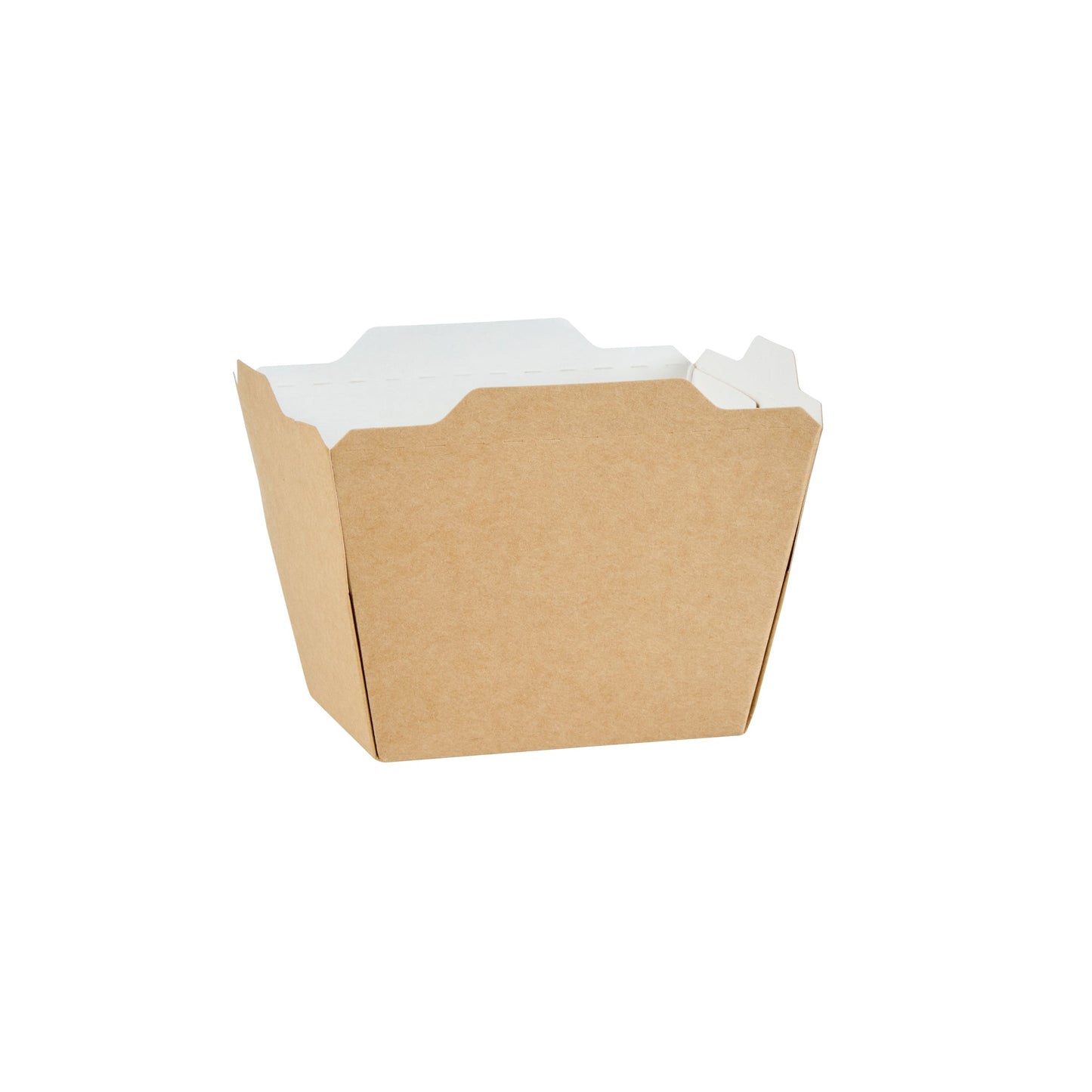 Cafe Vision 17 oz Rectangle Kraft Paper Small Click Lock Container - 4 1/4" x 3 1/4" x 2 3/4" - 200 count box