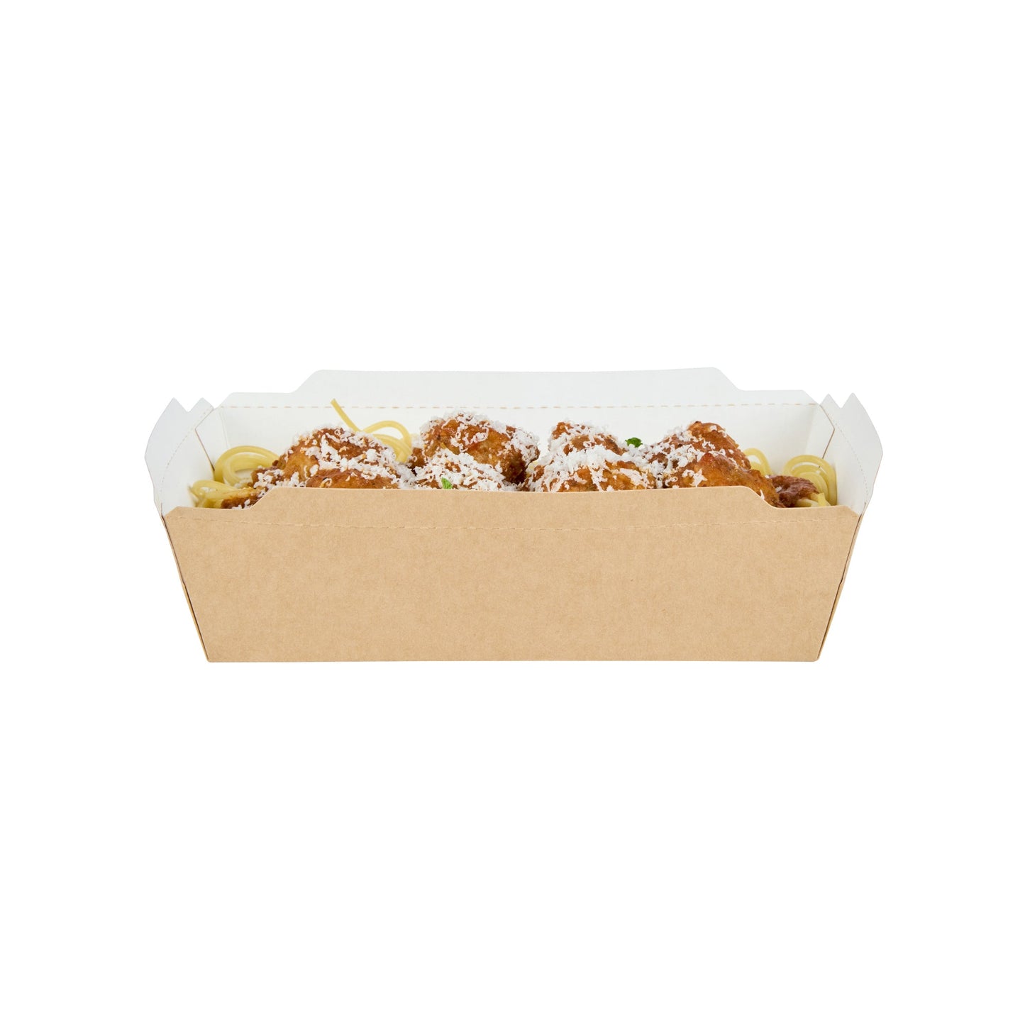 Cafe Vision 34 oz Rectangle Kraft Paper Medium Click Lock Container - 7 1/2" x 5 1/2" x 1 3/4" - 200 count box