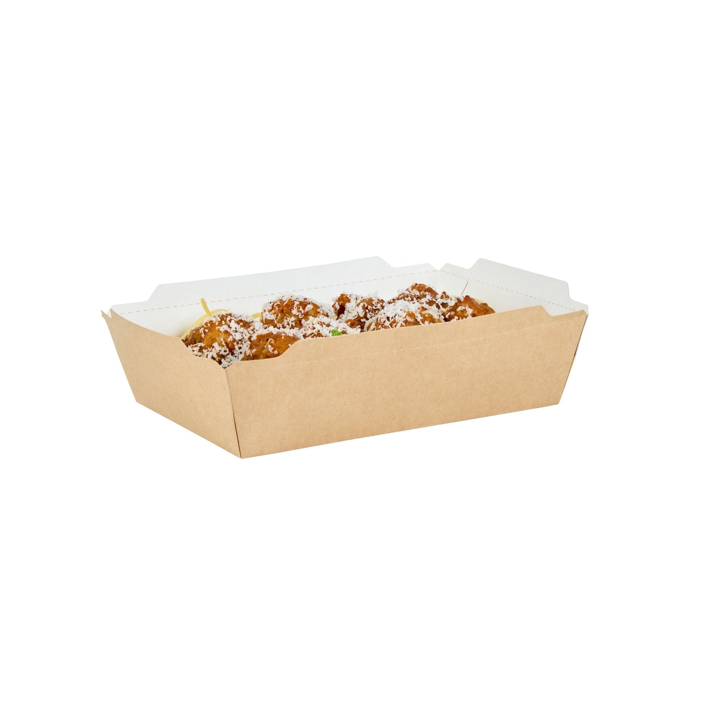 Cafe Vision 34 oz Rectangle Kraft Paper Medium Click Lock Container - 7 1/2" x 5 1/2" x 1 3/4" - 200 count box