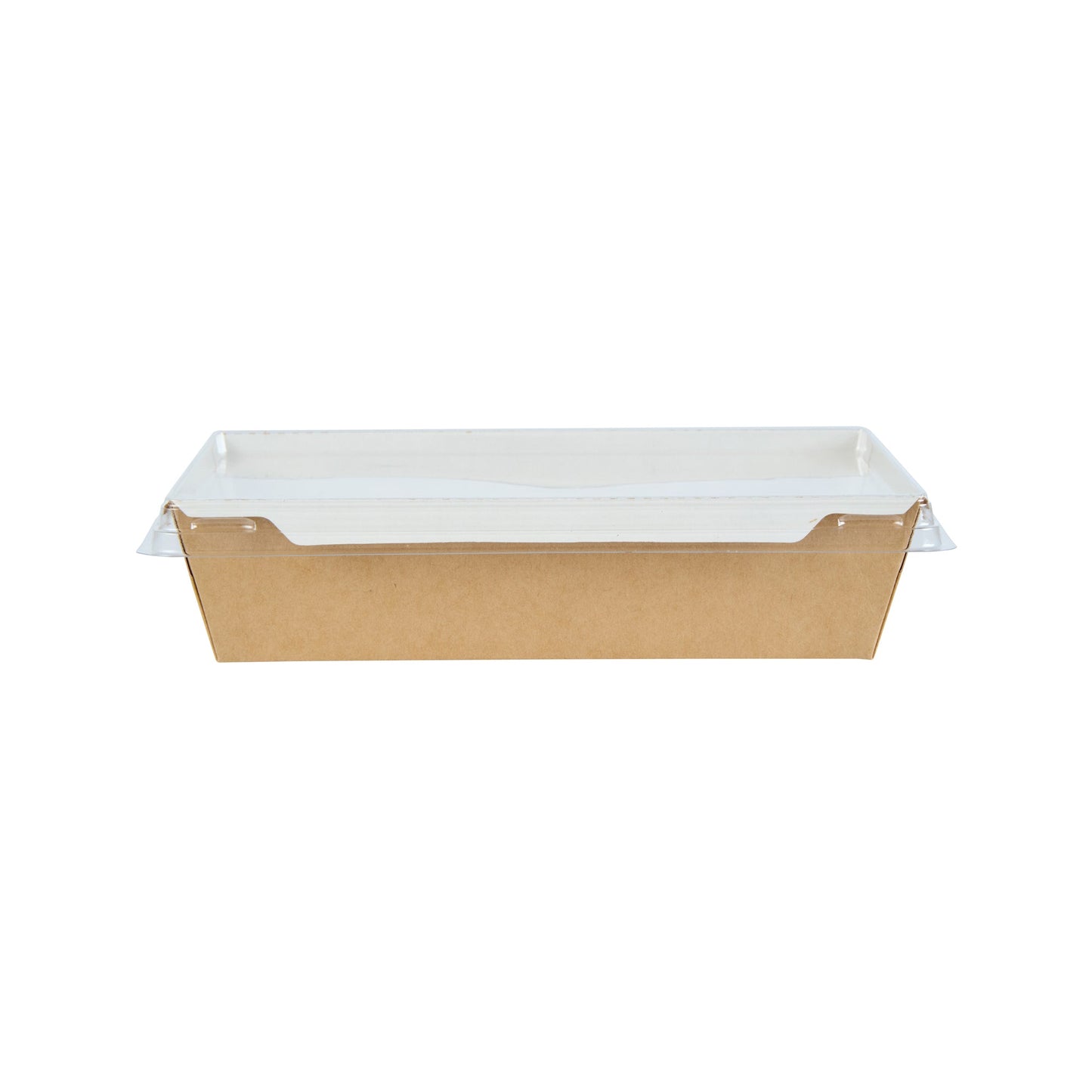 Cafe Vision 34 oz Rectangle Kraft Paper Medium Click Lock Container - 7 1/2" x 5 1/2" x 1 3/4" - 200 count box