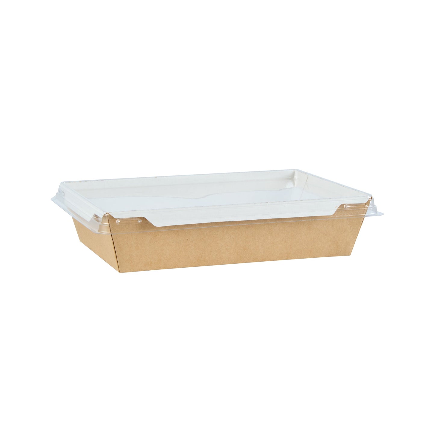 Cafe Vision 34 oz Rectangle Kraft Paper Medium Click Lock Container - 7 1/2" x 5 1/2" x 1 3/4" - 200 count box