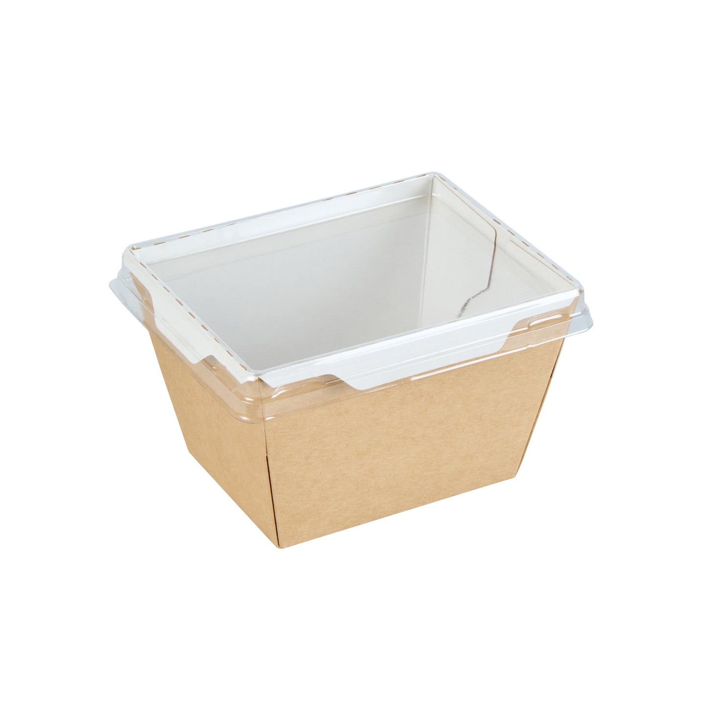 Cafe Vision Rectangle Clear Plastic Lid - Fits Small Click Lock Container - 200 count box