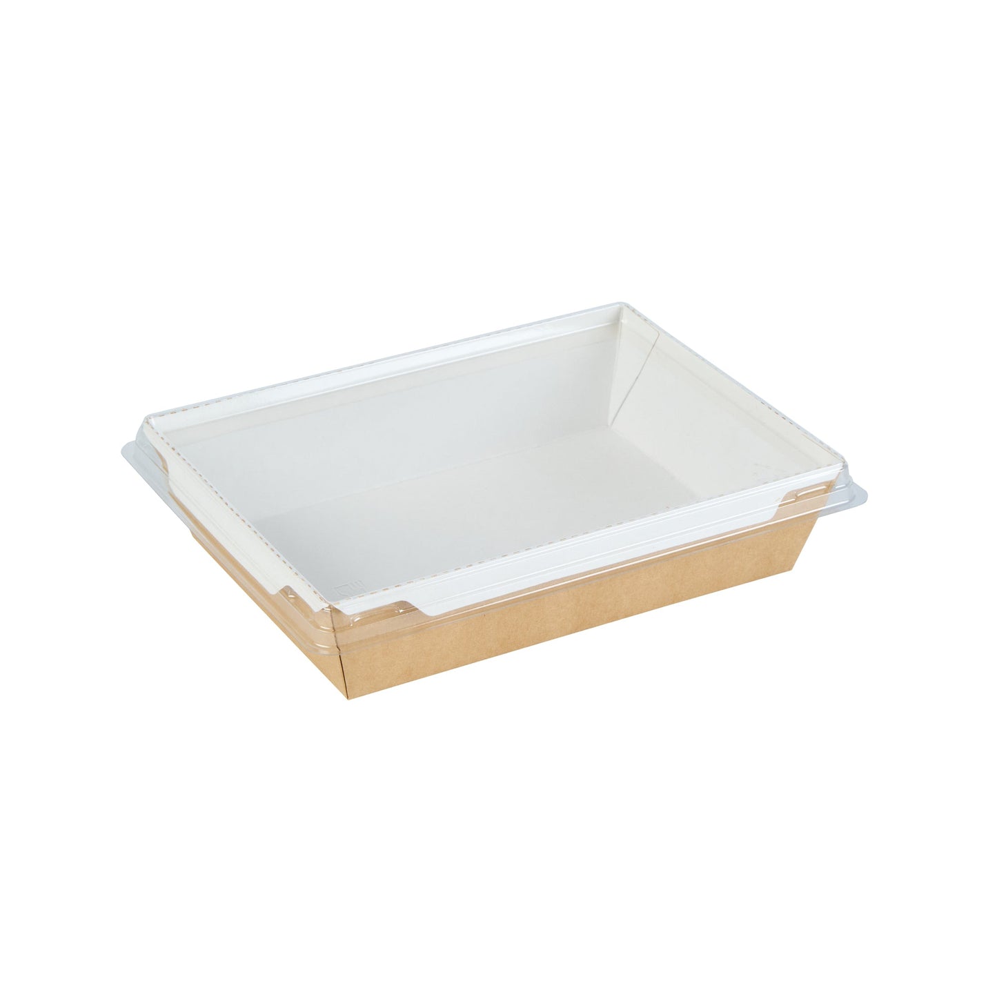 Cafe Vision Rectangle Clear Plastic Lid - Fits Medium Click Lock Container - 200 count box