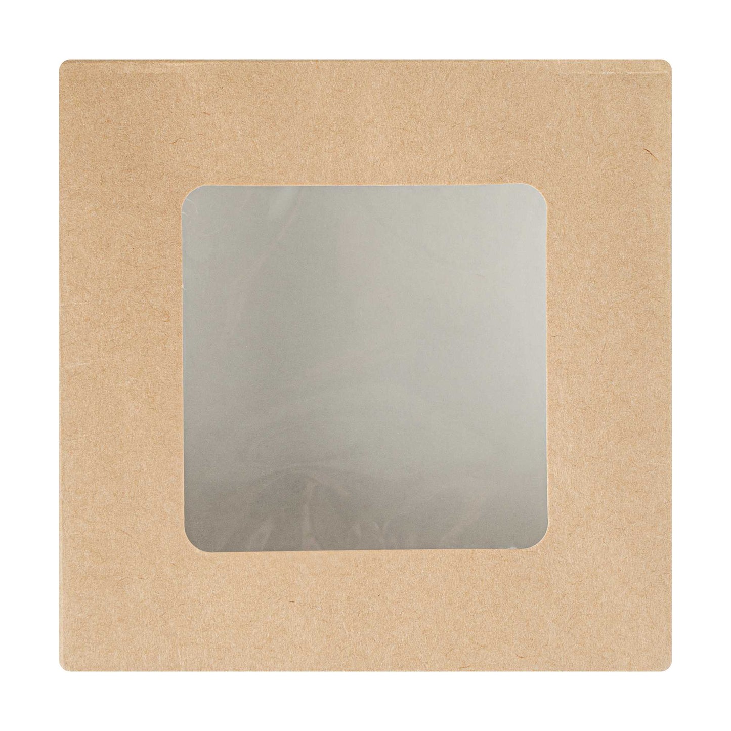 Cafe Vision 13 oz Square Kraft Paper Small Take Out Container - 4 1/2" x 4 1/2" x 1 1/2" - 200 count box