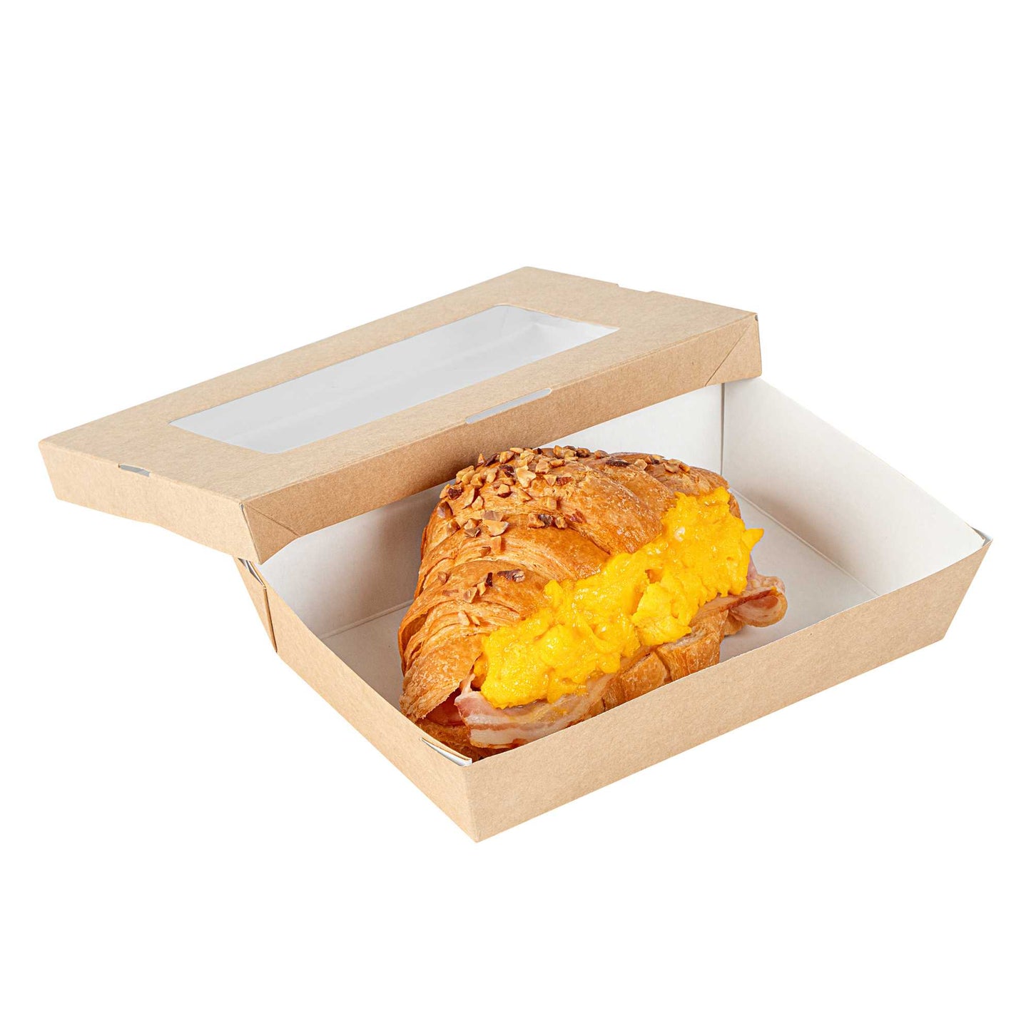 Cafe Vision 28 oz Rectangle Kraft Paper Small Take Out Container - 7 1/2" x 5" x 1 1/2" - 200 count box