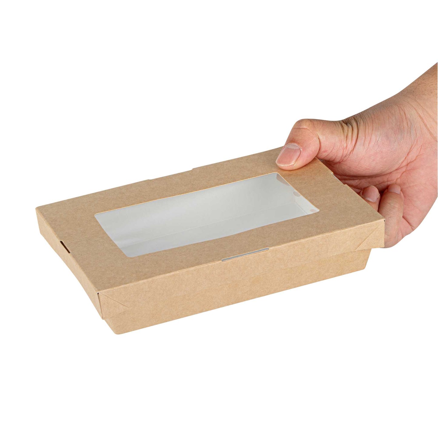 Cafe Vision 28 oz Rectangle Kraft Paper Small Take Out Container - 7 1/2" x 5" x 1 1/2" - 200 count box