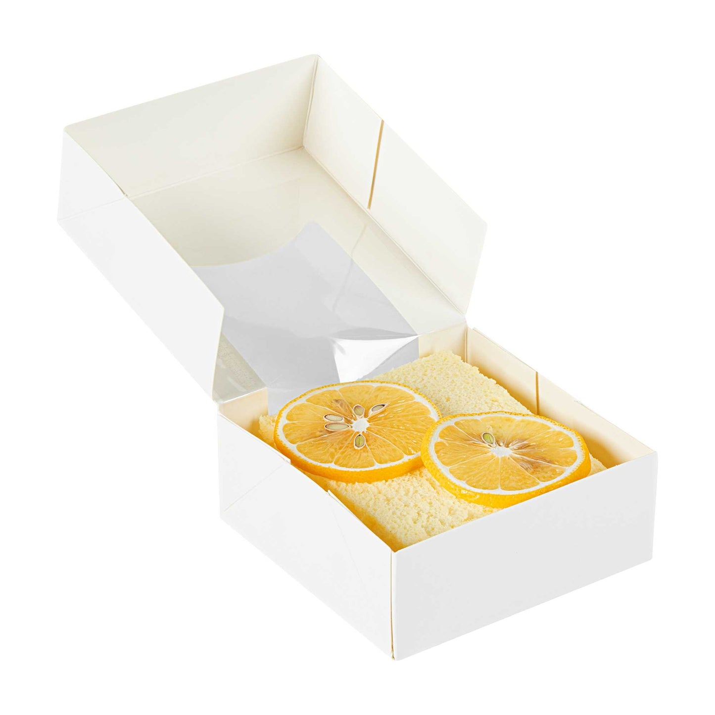 Cafe Vision 11 oz Square White Paper Small Take Out Container - 4" x 4" x 1 1/2" - 200 count box