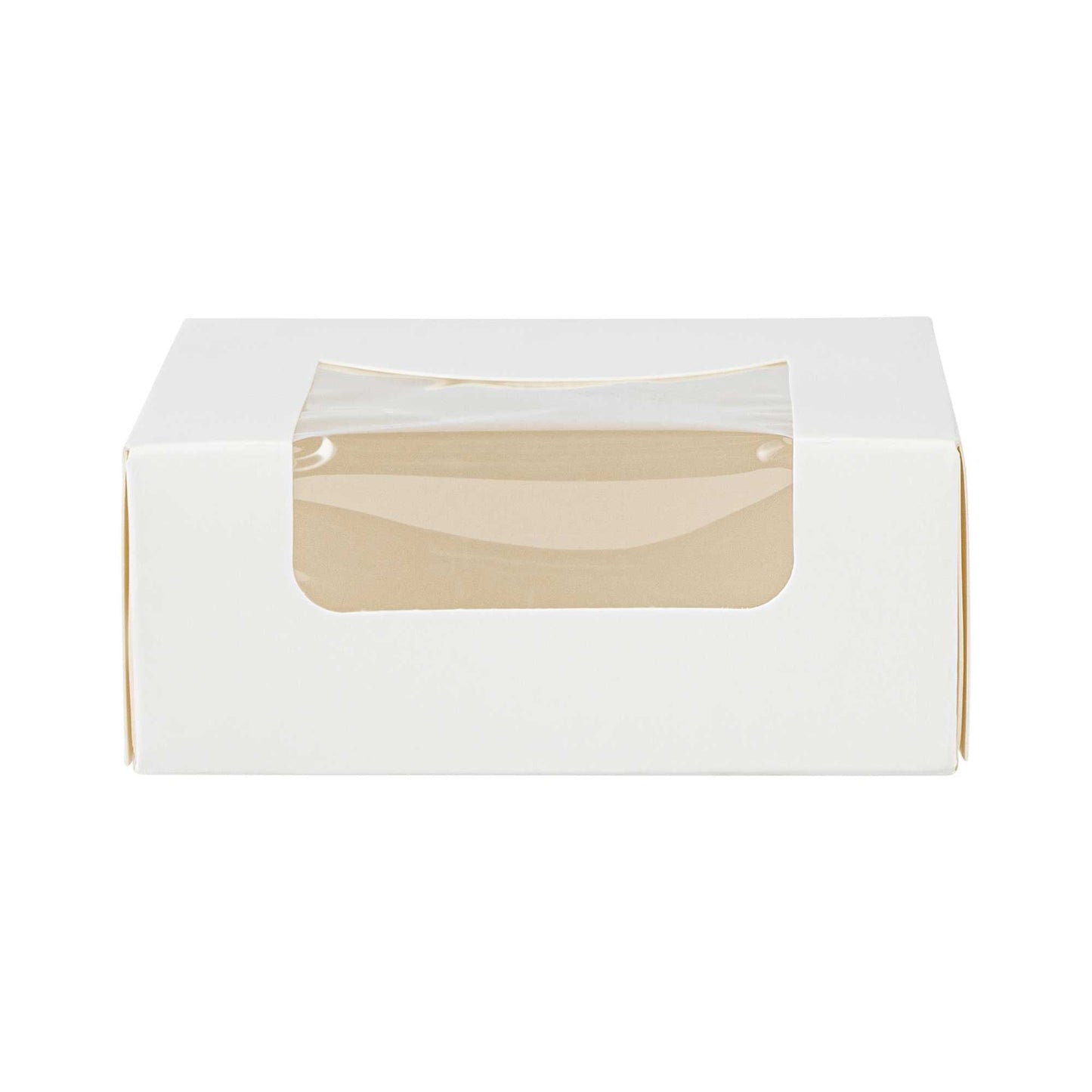 Cafe Vision 11 oz Square White Paper Small Take Out Container - 4" x 4" x 1 1/2" - 200 count box