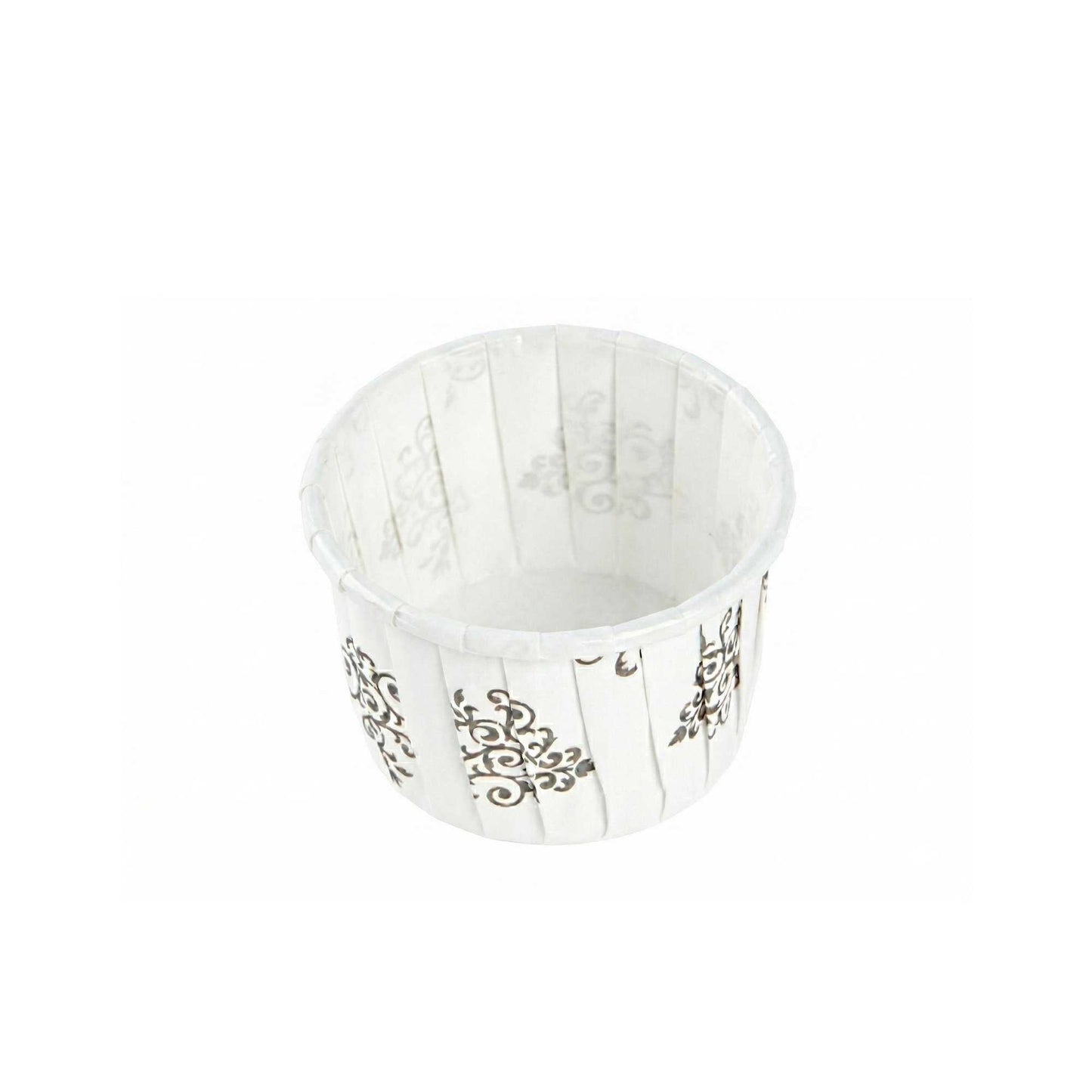 Panificio 2 oz Round Vintage Floral Paper Medium Baking Cup - Pleated - 2 1/4" x 2 1/4" x 1 1/2" - 200 count box