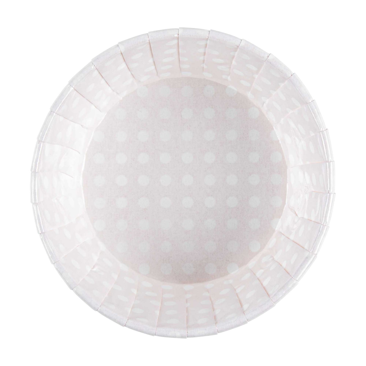 Panificio 5 oz Round Polka-Dotted Hot Orange Paper Large Baking Cup - Pleated - 3 3/4" x 3 3/4" x 1 1/2" - 200 count box
