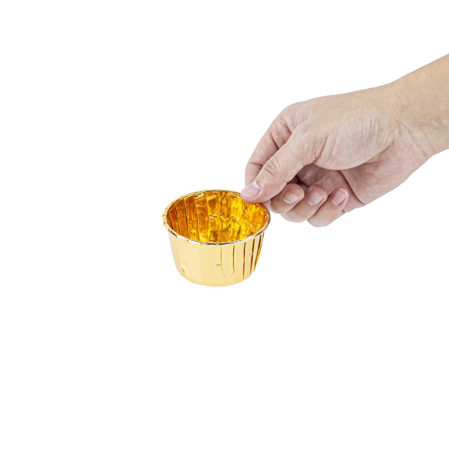 Panificio 3 oz Round Rose Gold Paper Small Baking Cup - Pleated - 2 1/2" x 2 1/2" x 1 1/2" - 200 count box