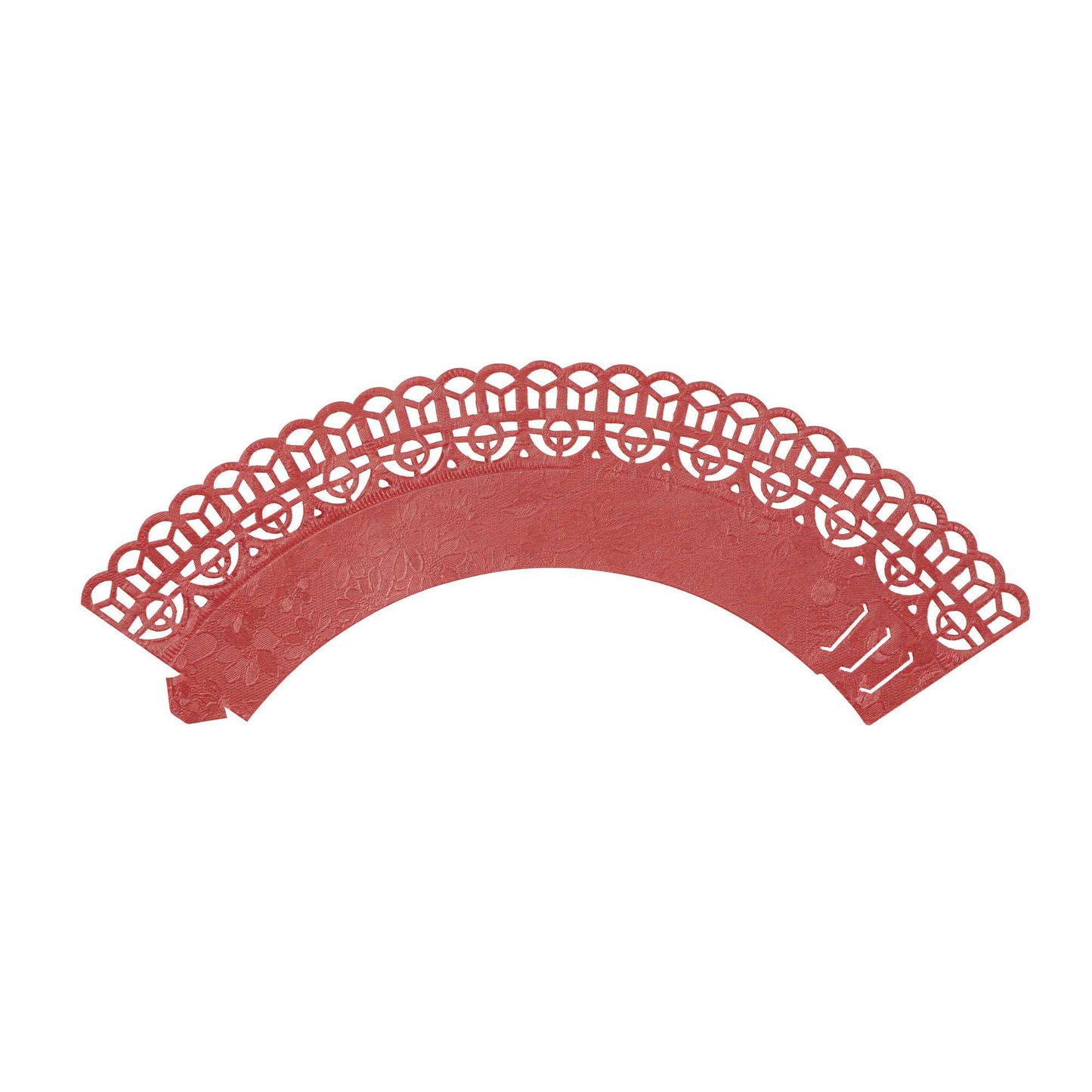 Bellissimo Round Cherry Red Paper Cupcake Wrap - 2 1/4" x 2 1/4" x 2" - 200 count box
