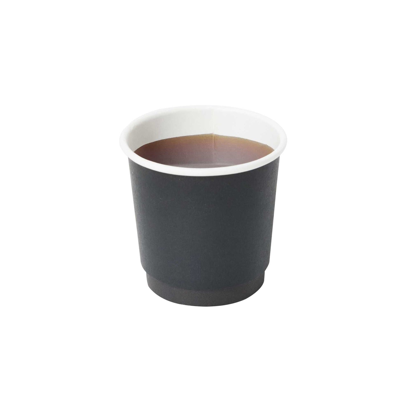 Restpresso 4 oz Black Paper Coffee Cup - Double Wall - 2 1/2" x 2 1/2" x 2 1/4" - 500 count box