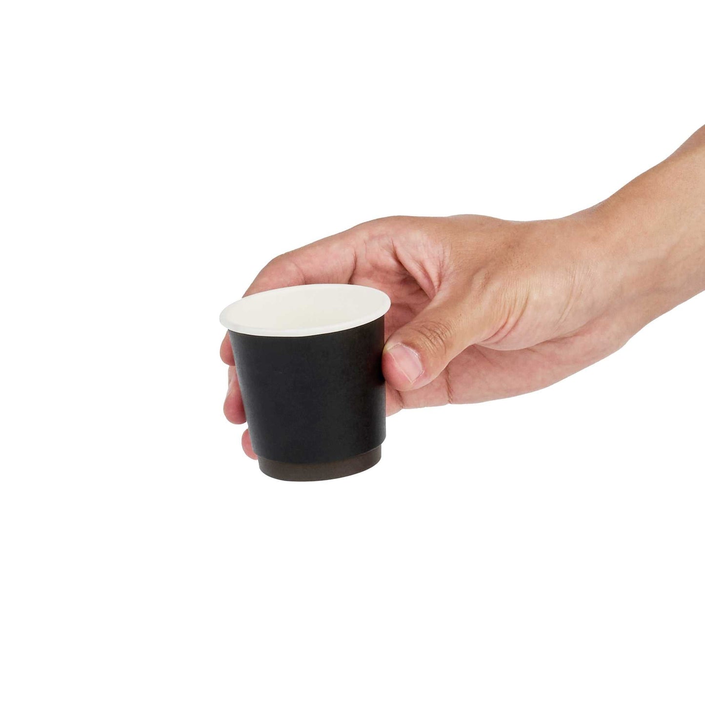 Restpresso 4 oz Black Paper Coffee Cup - Double Wall - 2 1/2" x 2 1/2" x 2 1/4" - 500 count box