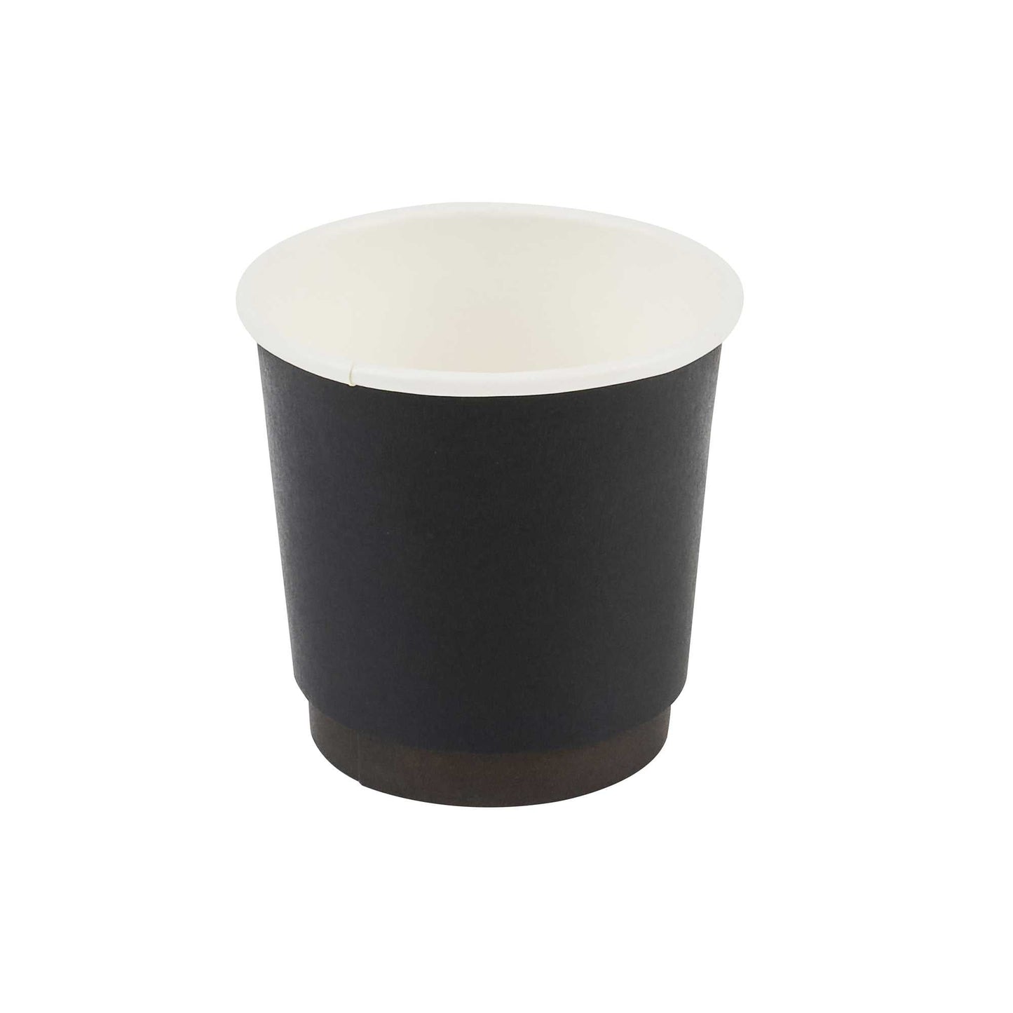 Restpresso 4 oz Black Paper Coffee Cup - Double Wall - 2 1/2" x 2 1/2" x 2 1/4" - 500 count box