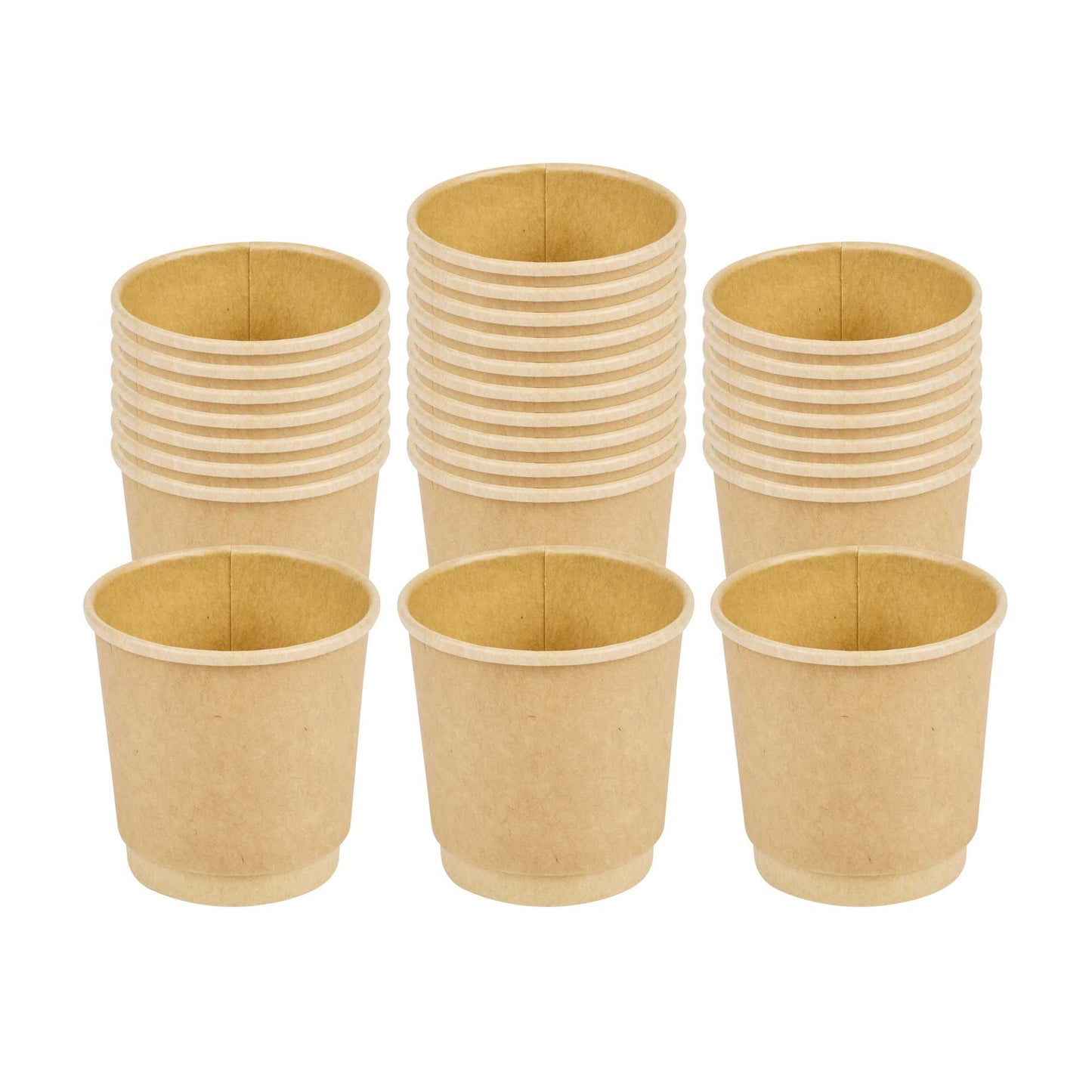 Restpresso 4 oz Kraft Paper Coffee Cup - Double Wall - 2 1/2" x 2 1/2" x 2 1/4" - 500 count box