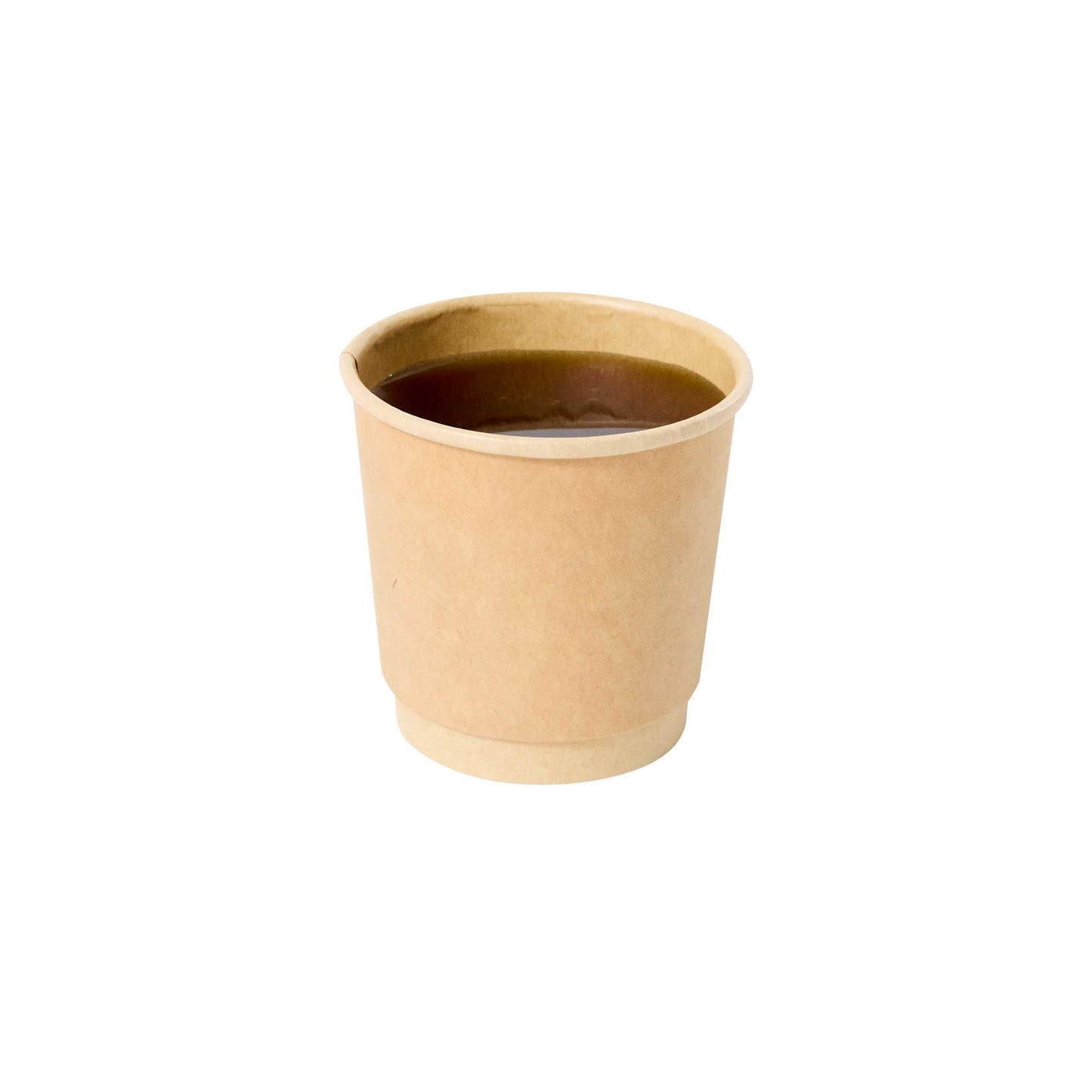 Restpresso 4 oz Kraft Paper Coffee Cup - Double Wall - 2 1/2" x 2 1/2" x 2 1/4" - 25 count box