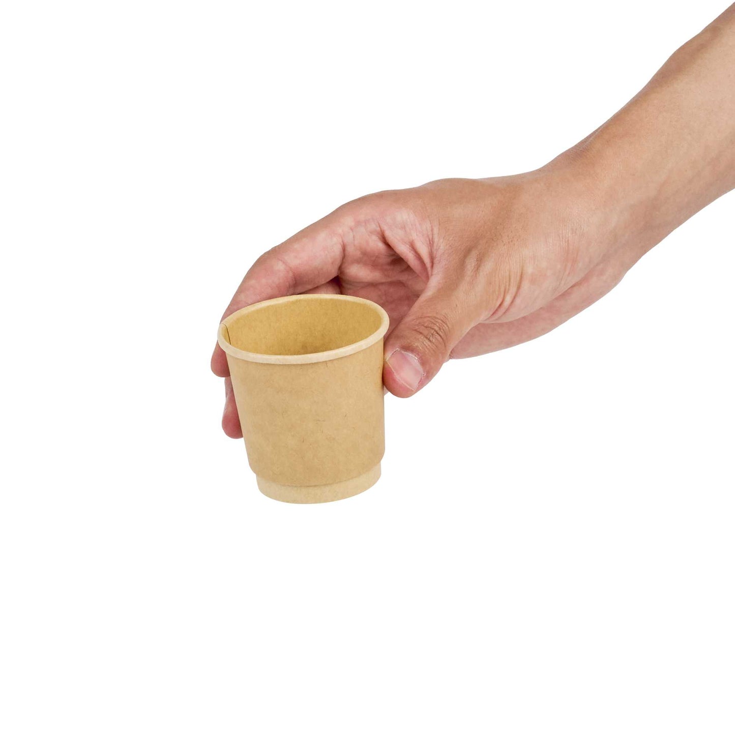 Restpresso 4 oz Kraft Paper Coffee Cup - Double Wall - 2 1/2" x 2 1/2" x 2 1/4" - 500 count box