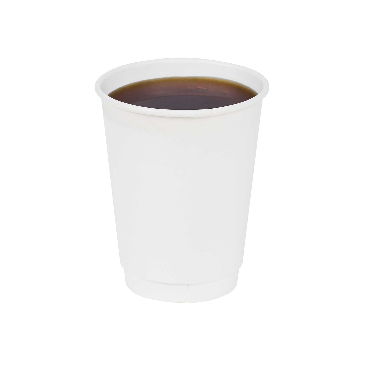 Restpresso 12 oz White Paper Coffee Cup - Double Wall - 3 1/2" x 3 1/2" x 4 1/4" - 25 count box