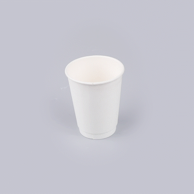 Restpresso 12 oz White Paper Coffee Cup - Double Wall - 3 1/2" x 3 1/2" x 4 1/4" - 25 count box