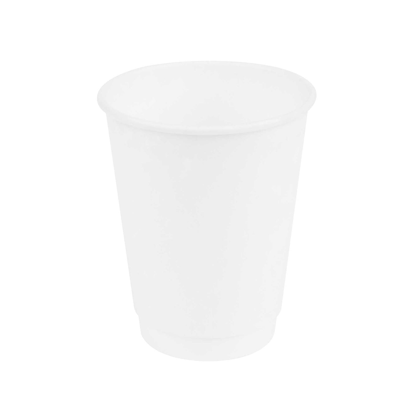 Restpresso 12 oz White Paper Coffee Cup - Double Wall - 3 1/2" x 3 1/2" x 4 1/4" - 25 count box