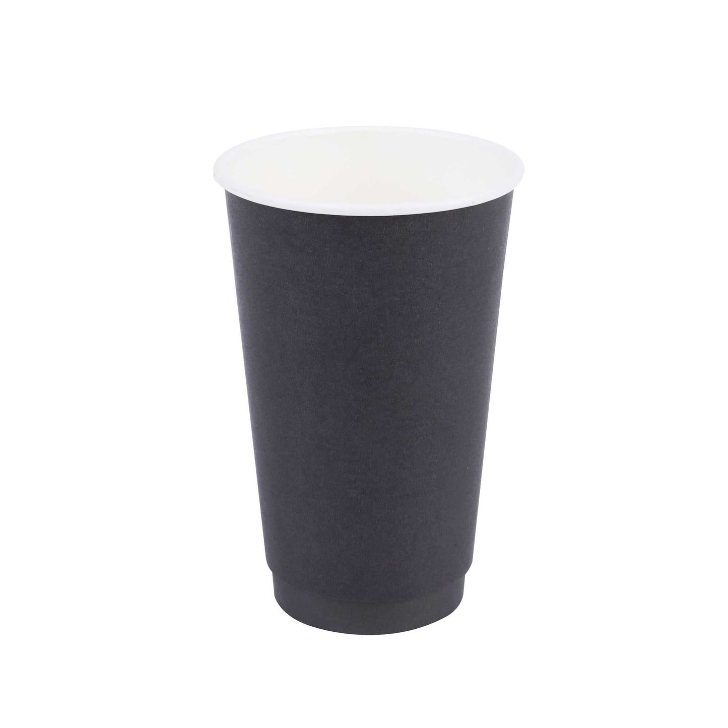 Restpresso 16 oz Black Paper Coffee Cup - Double Wall - 3 1/2" x 3 1/2" x 5 1/2" - 25 count box