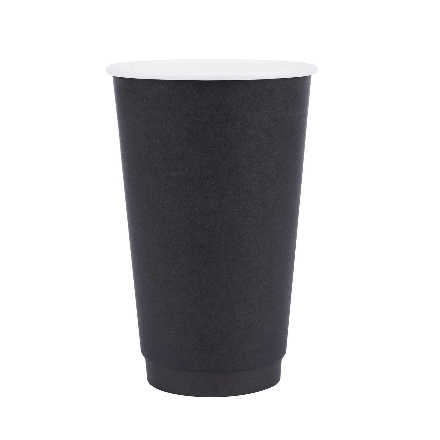 Restpresso 16 oz Black Paper Coffee Cup - Double Wall - 3 1/2" x 3 1/2" x 5 1/2" - 500 count box