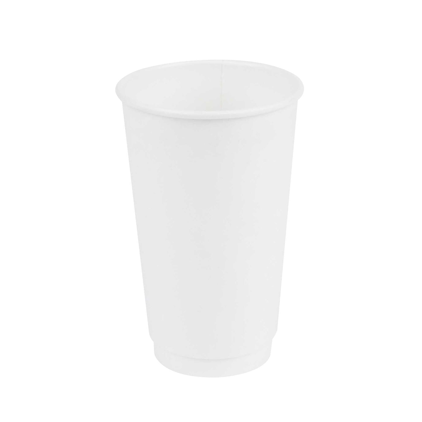 Restpresso 16 oz White Paper Coffee Cup - Double Wall - 3 1/2" x 3 1/2" x 5 1/2" - 25 count box