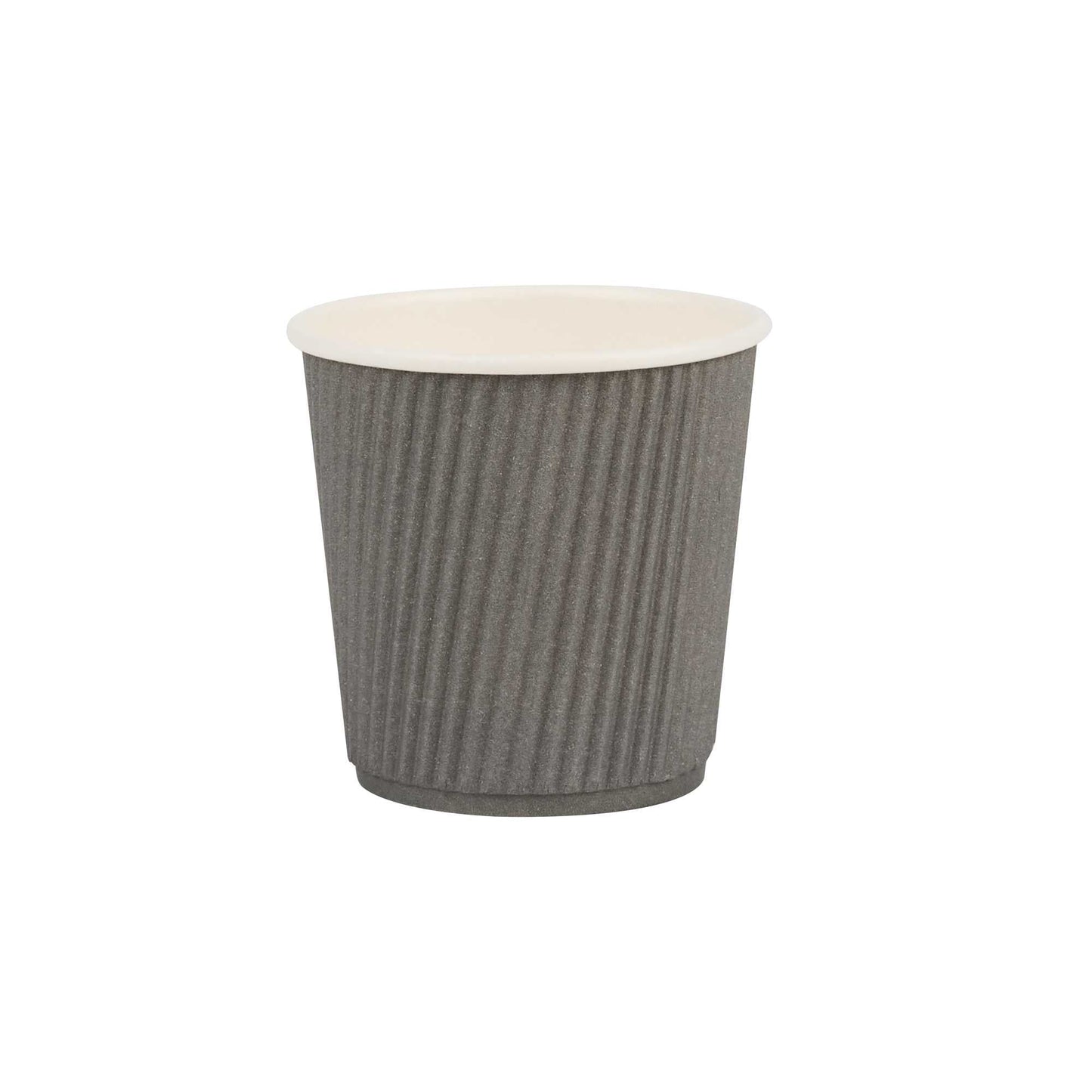 Restpresso 4 oz Gray Paper Coffee Cup - Ripple Wall - 2 1/2" x 2 1/2" x 2 1/4" - 500 count box