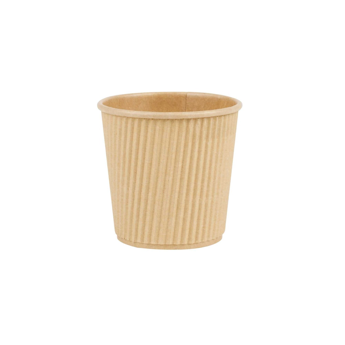 Restpresso 4 oz Kraft Paper Coffee Cup - Ripple Wall - 2 1/2" x 2 1/2" x 2 1/4" - 500 count box
