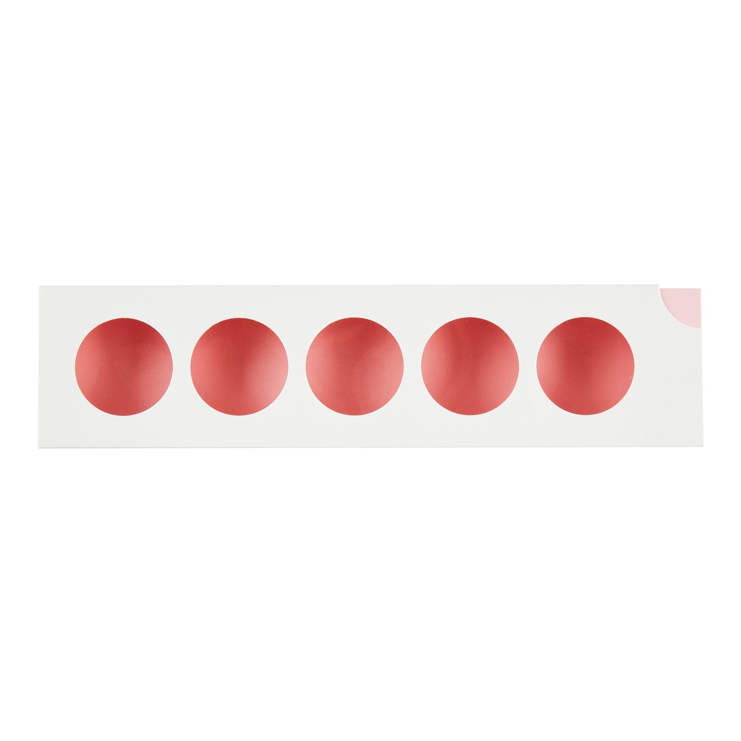 Valentino Rectangle White and Pink Paper Macaron Box - Holds 5 Macarons - 12" x 3" x 1 1/2" - 100 count box