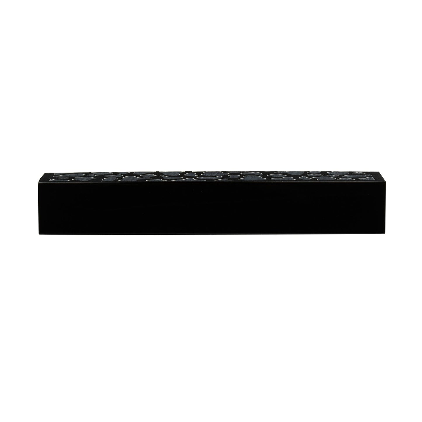 Sentiero Rectangle Black Paper Macaron Box - Holds 5 Macarons - 10" x 2 1/4" x 1 1/2" - 100 count box