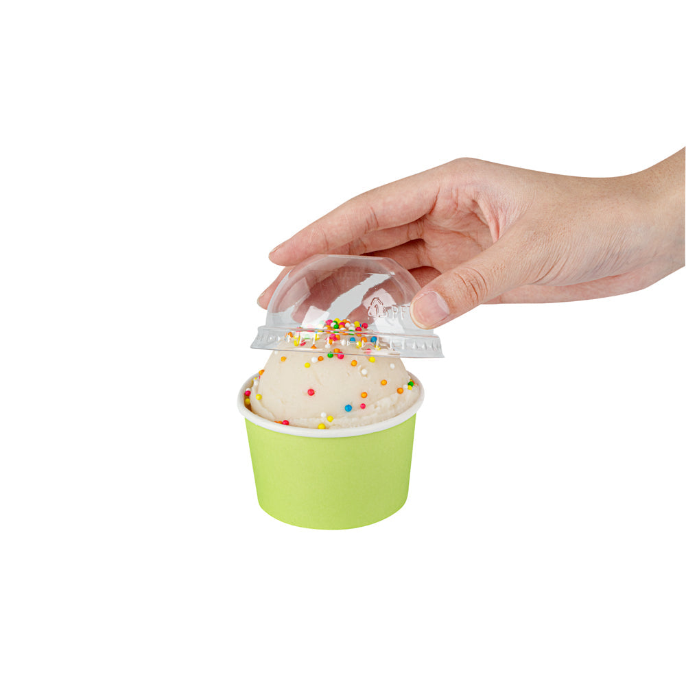 Coppetta Round Clear Plastic To Go Cup Dome Lid - Fits 3 oz - 200 count box